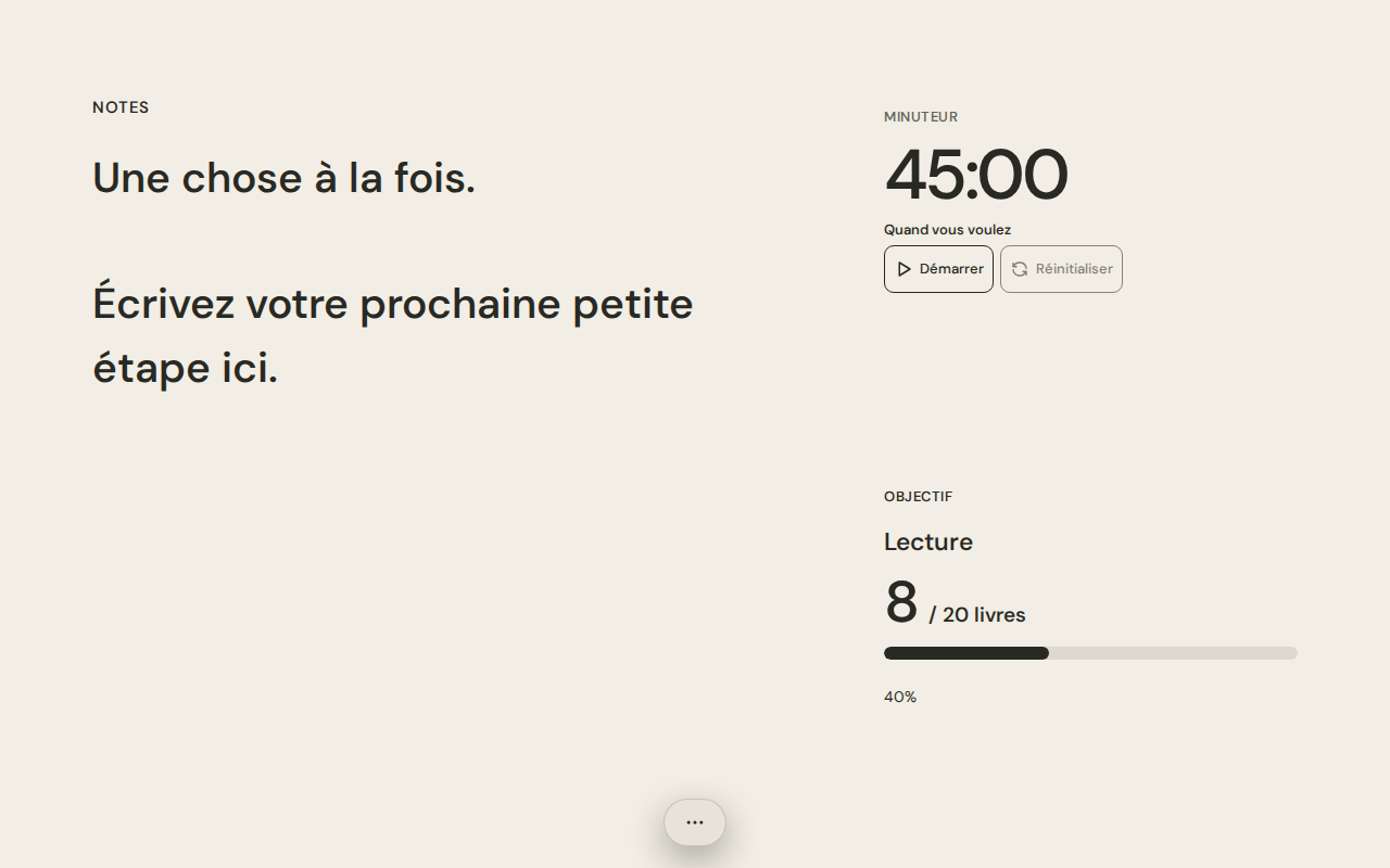 Captures réelles de l’app Buvard mise à jour